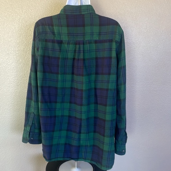 Old Navy, green and blue flannel - Picture 4 of 6